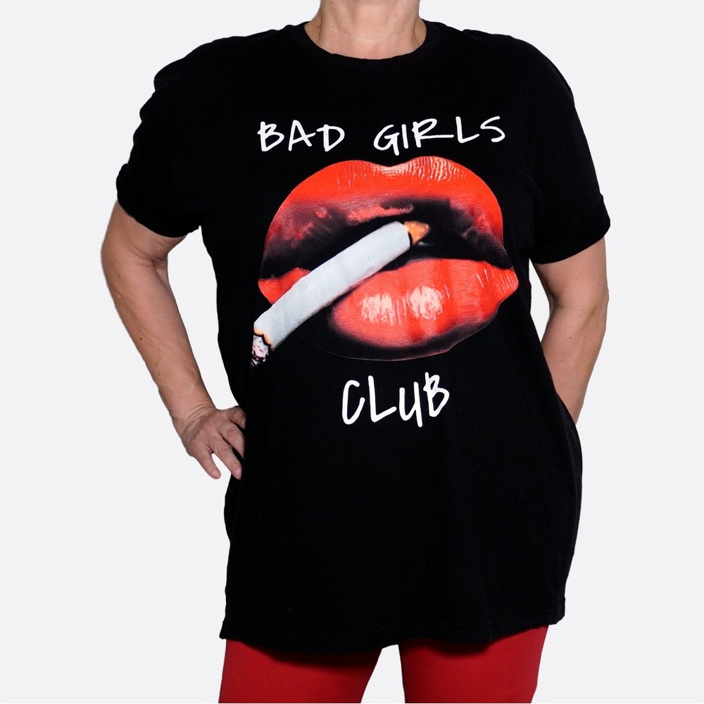 Bad Girls Club Graphic Tee Grunge Oversized Streetwear 100% Cotton‎ Plus 1X XL